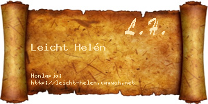 Leicht Helén névjegykártya
